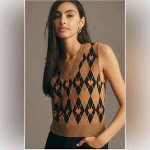 Maeve Lurex Heart Sweater Vest